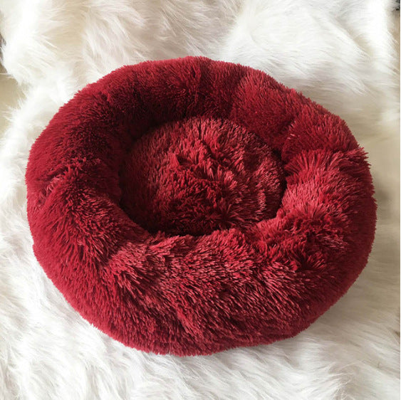 Ultra-Soft Round Plush Pet Bed