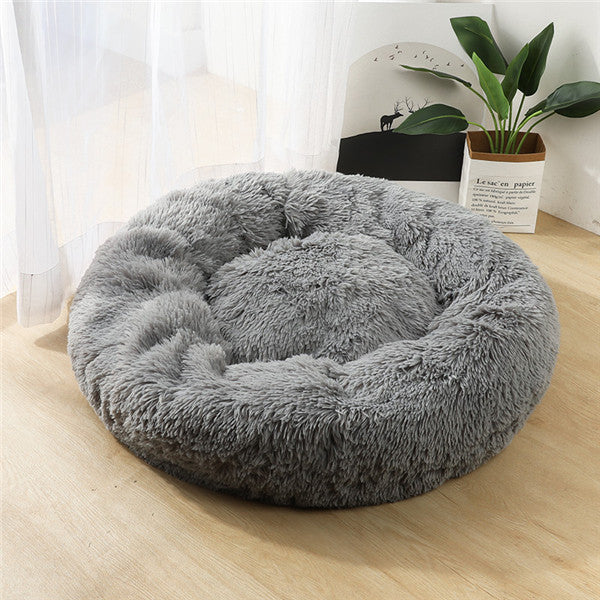 Ultra-Soft Round Plush Pet Bed
