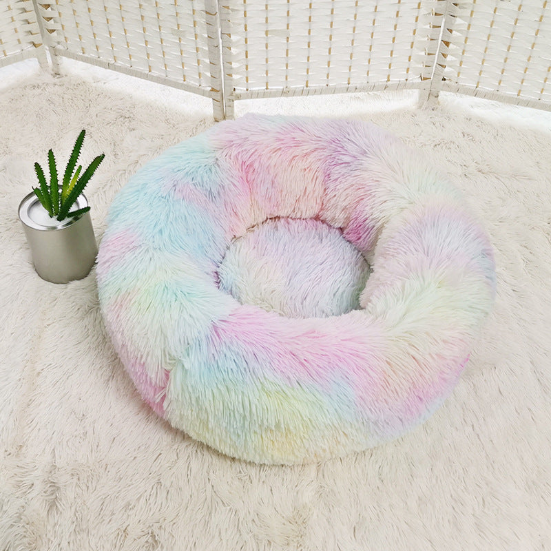 Ultra-Soft Round Plush Pet Bed