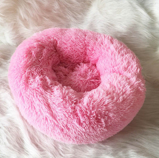 Ultra-Soft Round Plush Pet Bed