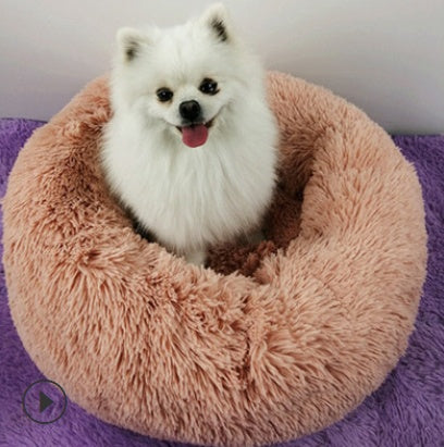 Ultra-Soft Round Plush Pet Bed