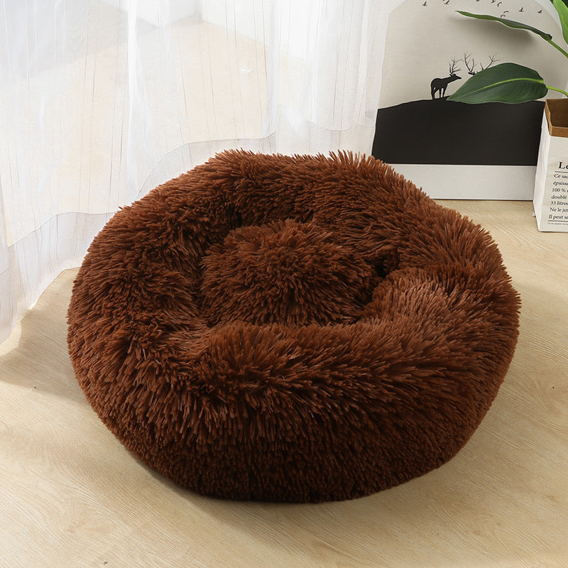 Ultra-Soft Round Plush Pet Bed