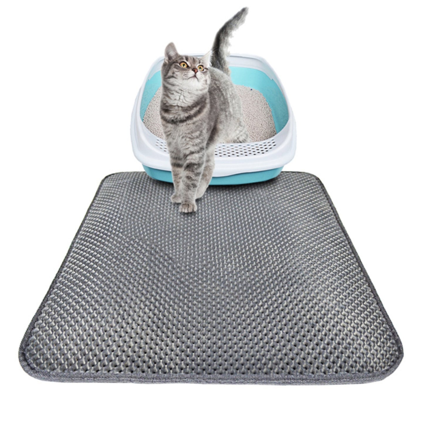 Double layer pet litter mat