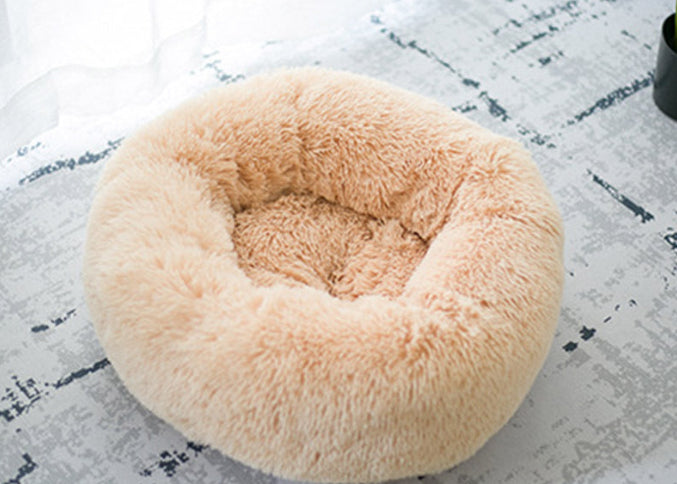 Ultra-Soft Round Plush Pet Bed
