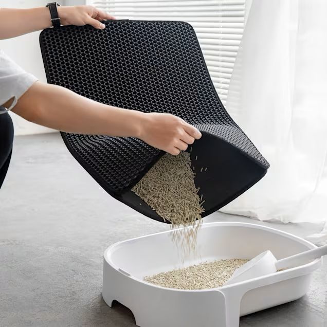 Double layer pet litter mat