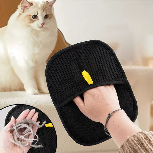 Pet hair remover gloves ideal for fur on furniture carpets and clothing